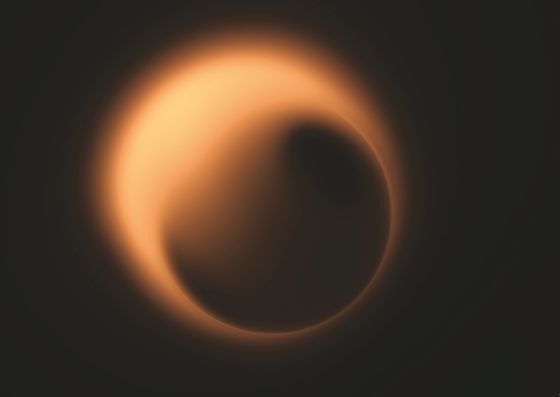 計(jì)算機(jī)模擬的利用全比例事件視界望遠(yuǎn)鏡觀察人馬座A*的陰影。
