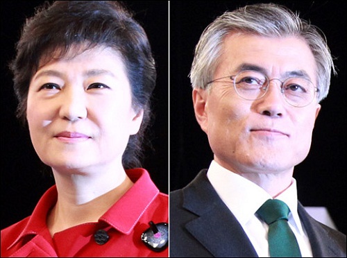 樸槿惠(圖左)、文在寅資料圖