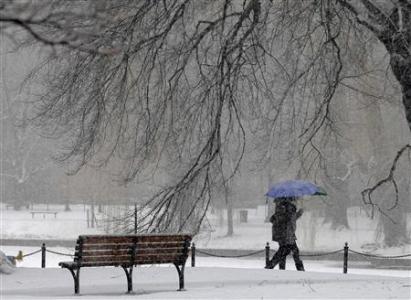 2月8日，波士頓降雪。